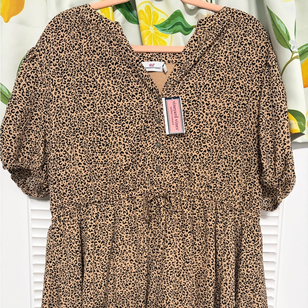 NWT Vineyard Vines Leopard Print Dress